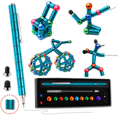 Decorrays valentines blue magnetic fidget pen, a fun desk companion for focus and creativity.