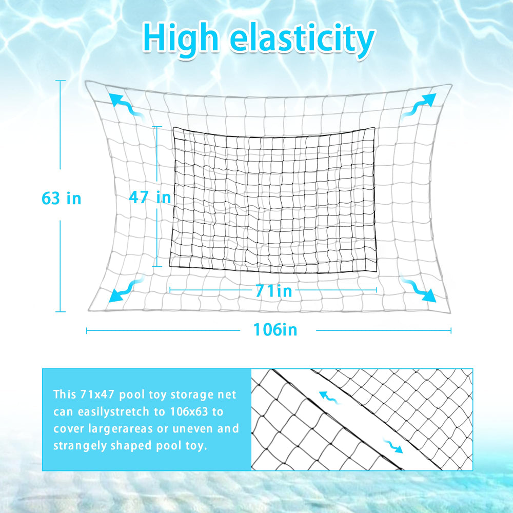 DECORSWITH 3mm elastic rope ensures durable, long-lasting pool organization.