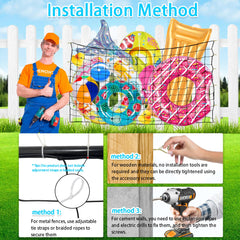 DECORSWITH durable net dries quickly after use and resists outdoor wear.