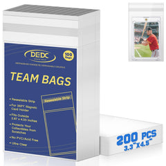 DEDC 200pc trading cards team bags protect and organize your collection.