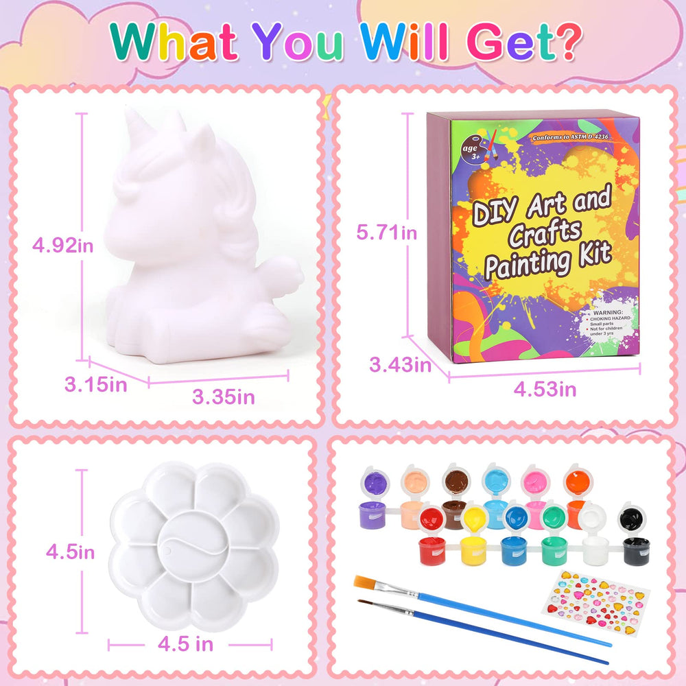 dededa Pigment tray for unicorn painting—organized colors help tidy crafts