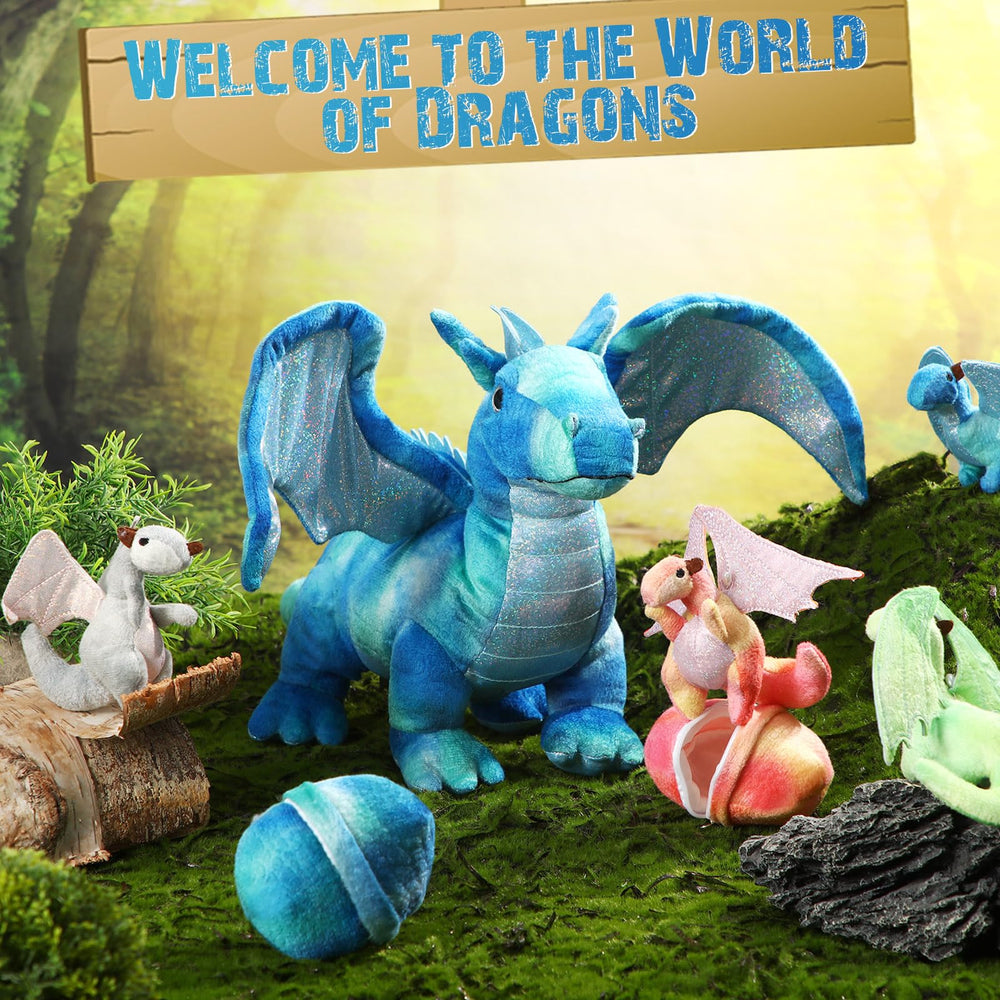 Deekin baby dragon plush 4-inch, tiny dragon for adventures on the go.
