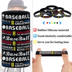 Deekin baseball motivational silicone wristband, style C, durable silicone for game days