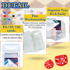 Compact Deekin deck card box, 4x2.8x2 inch size fits bags.