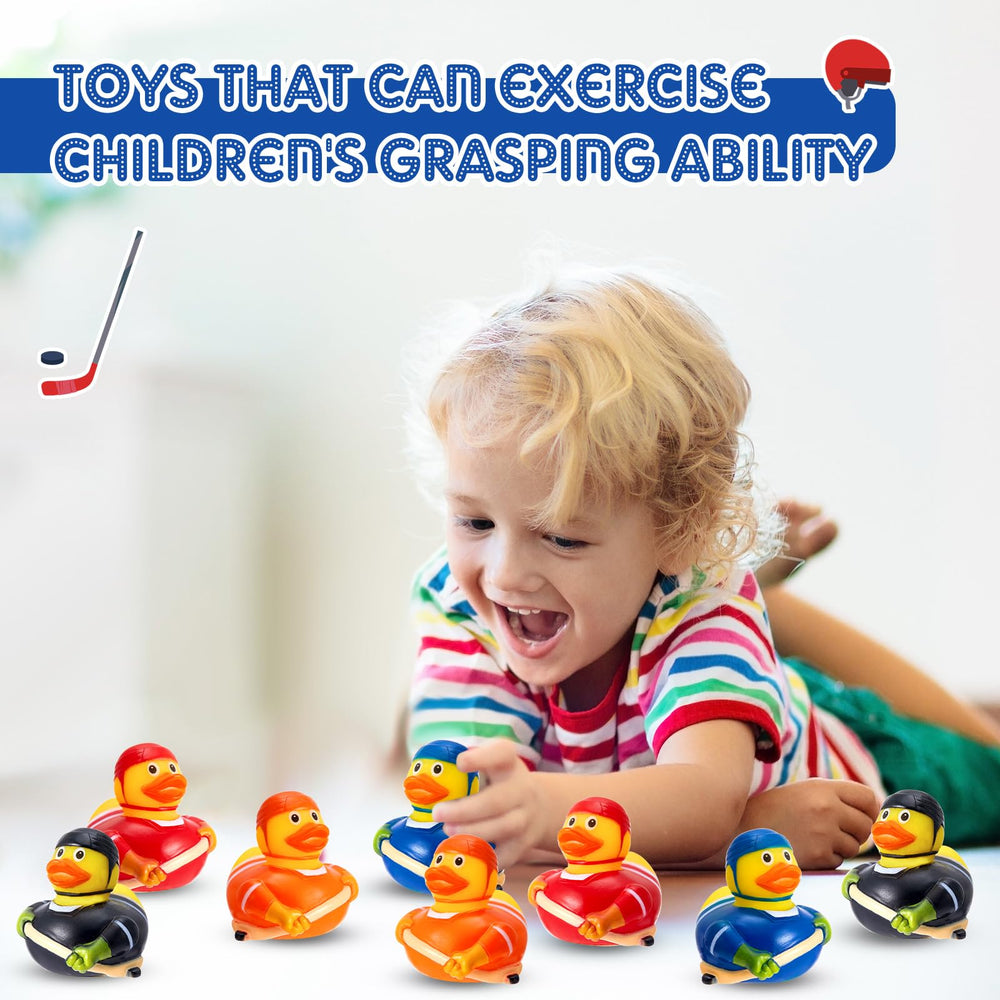 Deekin hockey duck doubles as playful photo props for memories.