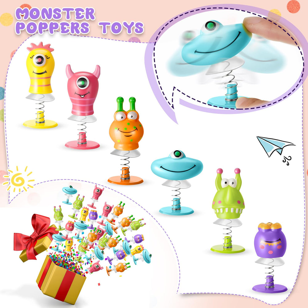 Deekin jumping toys press and release action for quick, engaging play.