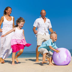 Deekin marbleized bouncy ball for indoor family games and exercise.