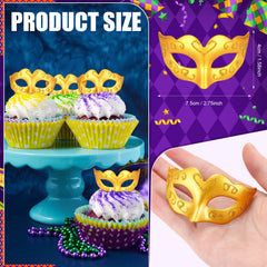 Deekin masquerade mask with pearl and feather for cake toppers.