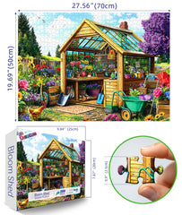 Deepcom floral and tool scene puzzle ideal for relaxed evenings and concentration