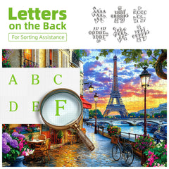 Deepcom 1000-piece puzzle on table, pieces interlock for smooth puzzling.