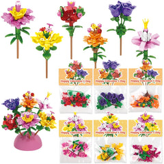 Deerher Valentine’s flower-block-kit-card: engaging classroom gift with ready-to-give cards.