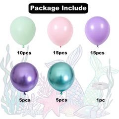 DEETUULET mermaid balloons 12inch color mix for versatile party color schemes.