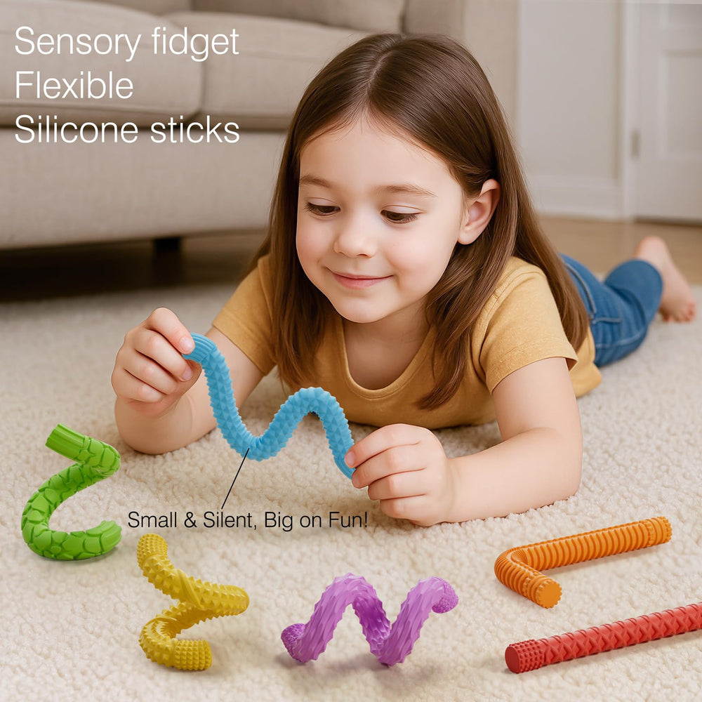 DEFXIER fidget sticks colorful textures in hand for calm concentration.