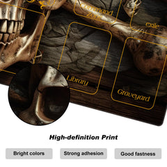 DEGDFSGR playmat with non-slip rubber base keeps cards steady