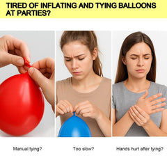 DeiryuRay Balloon Sealer clip in action sealing a latex balloon quickly.