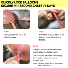 DeiryuRay balloon neck sealed securely with clip; leak-proof hold.