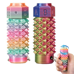 Deiviko Little Ouchies rotating spikes keychain offers portable anxiety relief on the go.