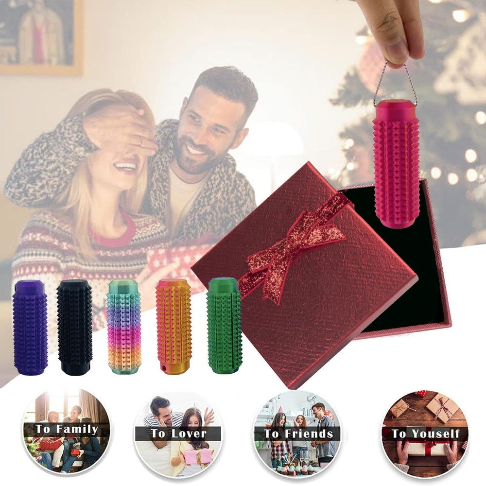 Deiviko Little Ouchies stress-relief compact design fits in a pocket.