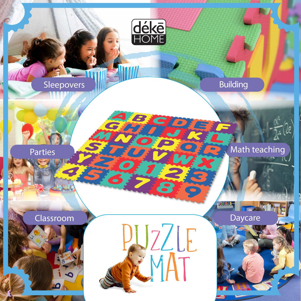Deke Home foam puzzle tiles support 2D and 3D shape play during creative sessions.
