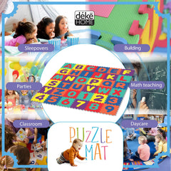Deke Home foam puzzle tiles support 2D and 3D shape play during creative sessions.
