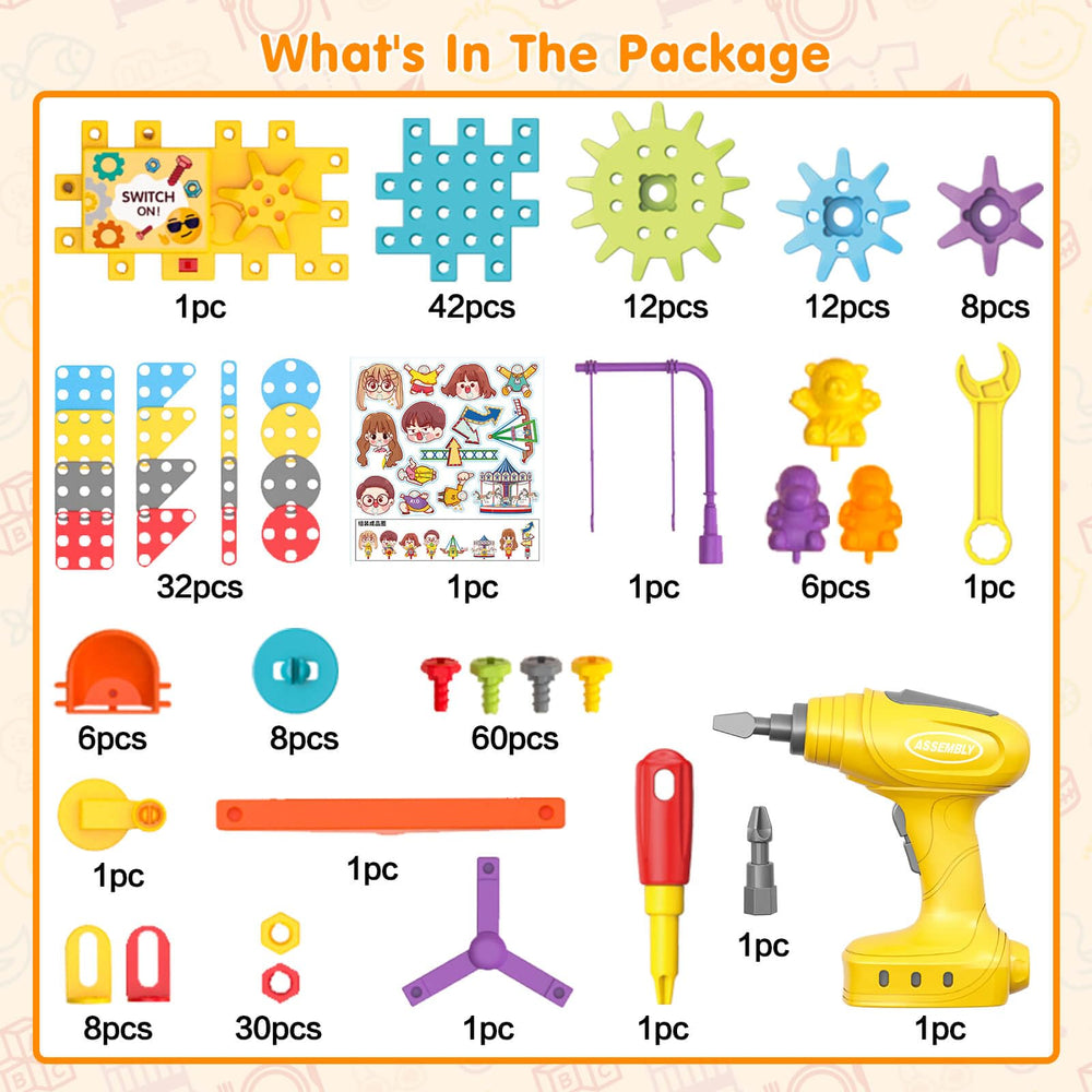 DEKILEA STEM-toys suit ages 3+ with burr-free, durable blocks.