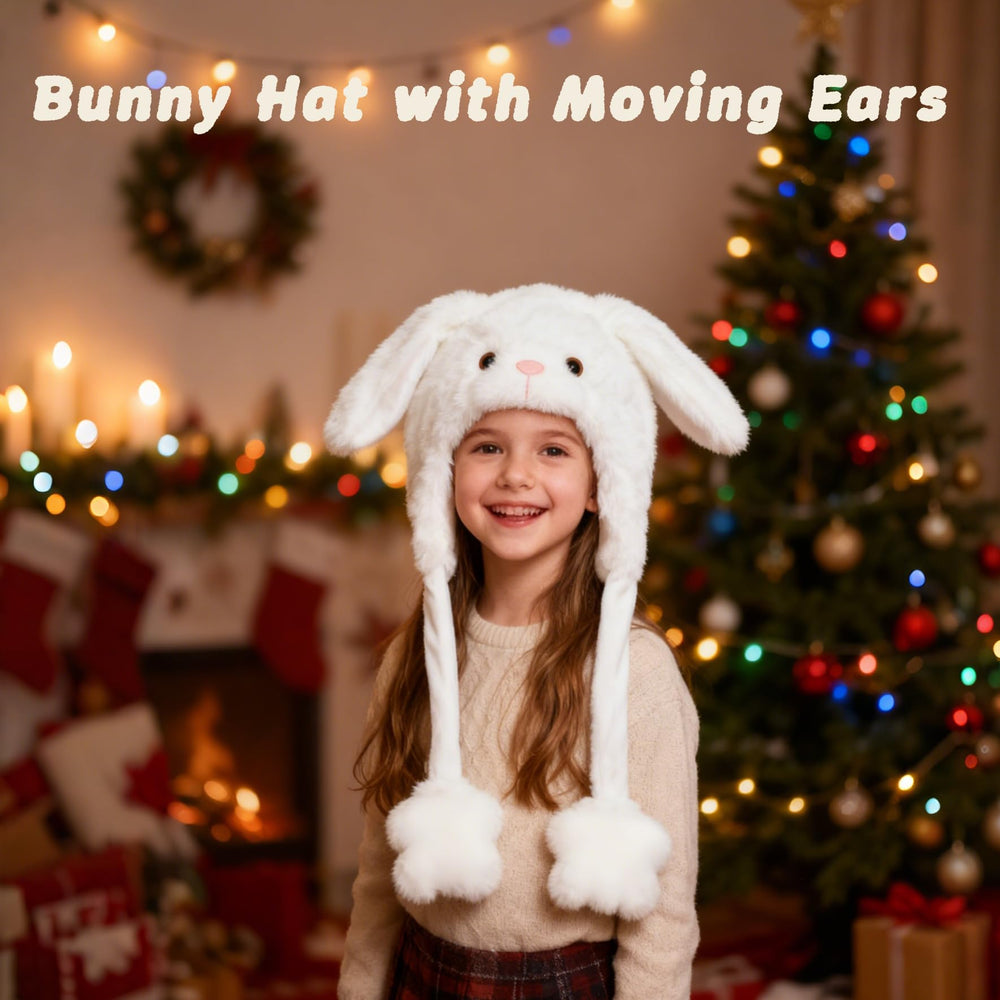 Deletoys cow plush hat featuring playful moving ears for outdoor fun.