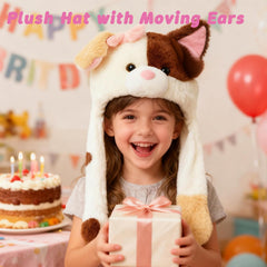 Deletoys dog plush hat with moving ears for playful cosplay