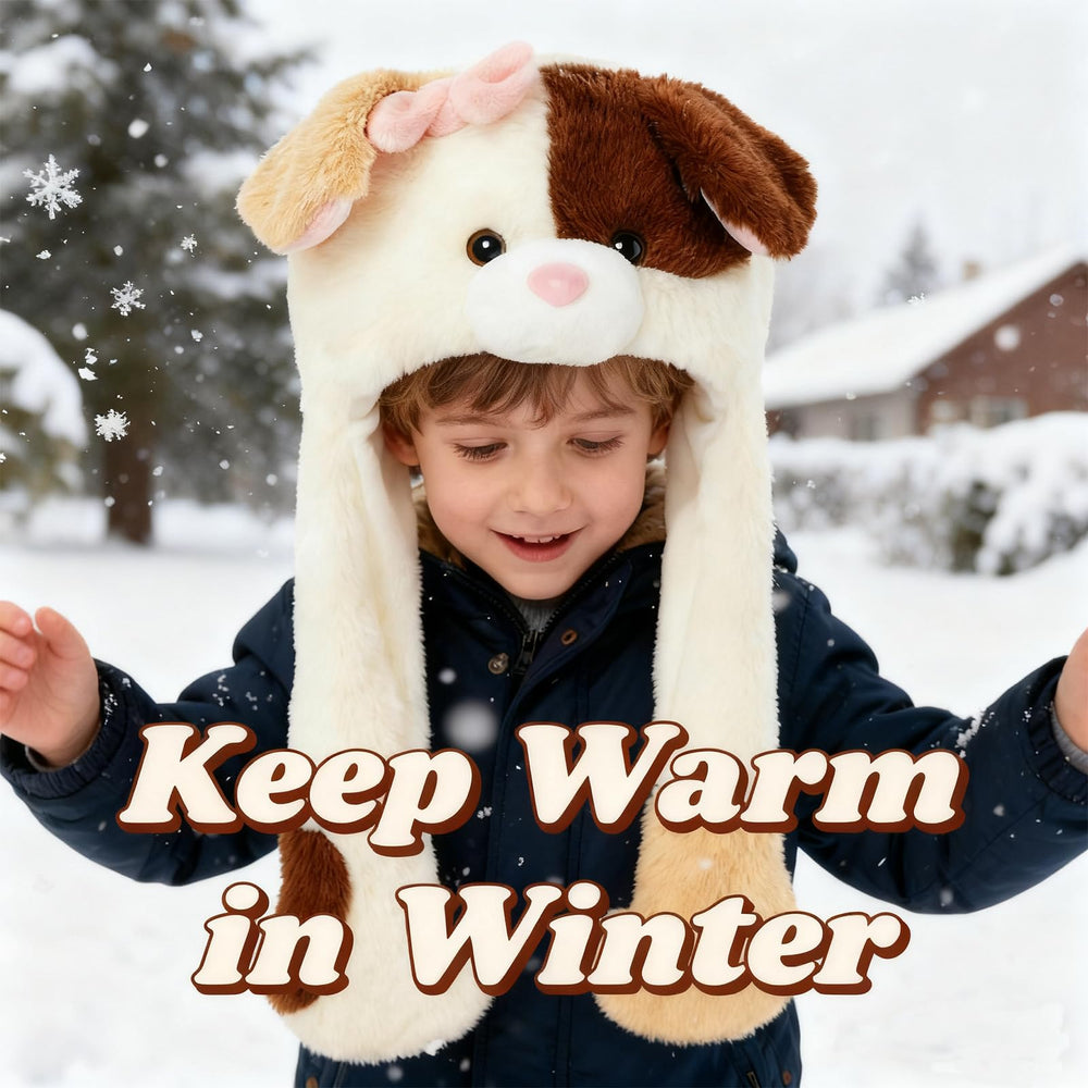 Deletoys plush hat with moving ears in various styles for fun outfits