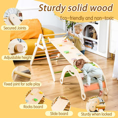 Deli climbing ramp two sides showcases versatile climbing and sliding