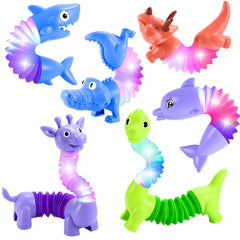 Delighkidz dinosaur pop tube for tactile play and visual engagement