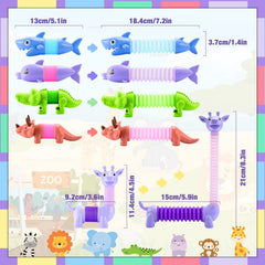 Delighkidz shark pop tube for dynamic shapes and curiosity