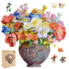 Delobil Flower Vase Puzzle assembled showing the unique shape for mindful, relaxing play