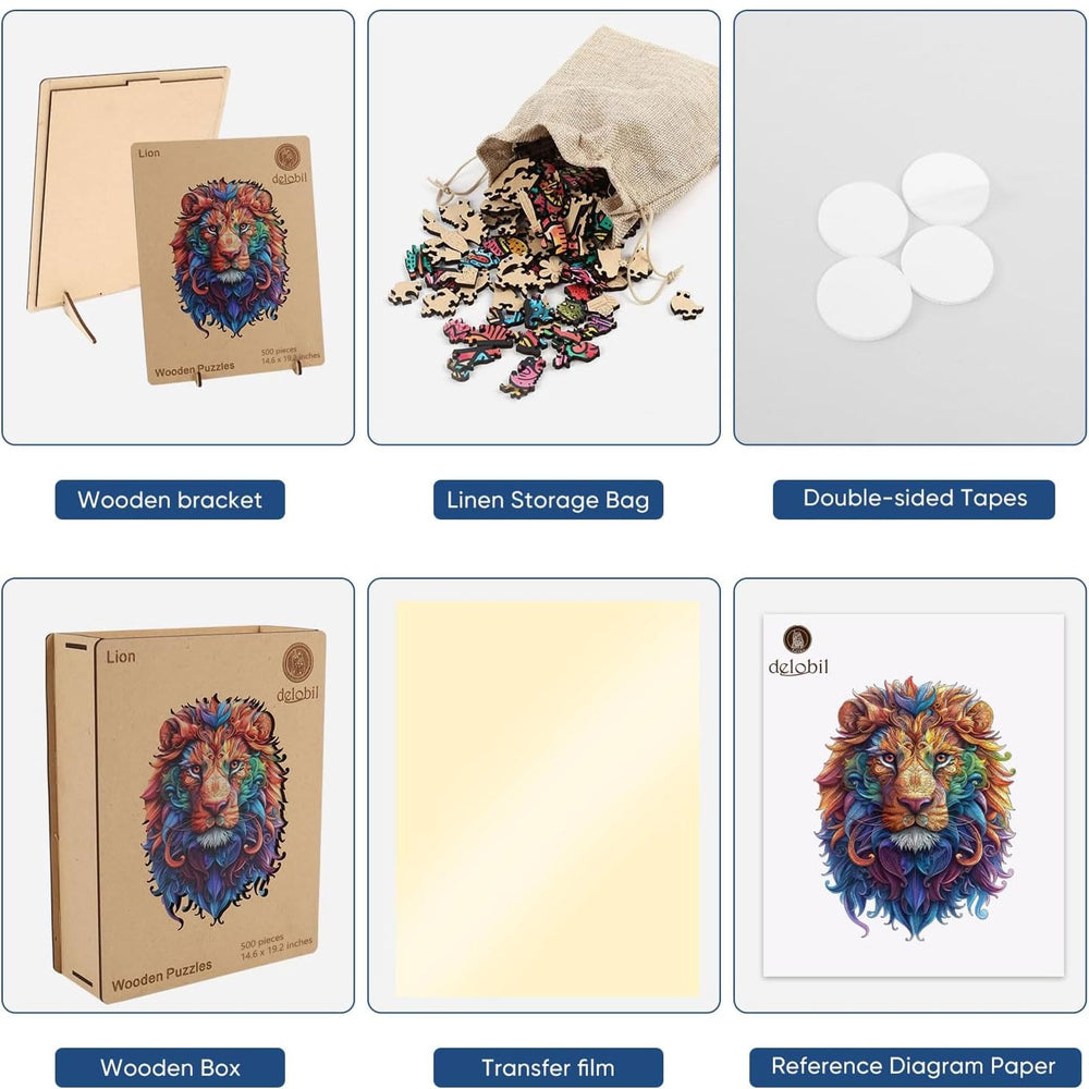 Delobil gift-pack wooden puzzle ideal for birthdays and holidays.