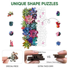 Delobil puzzle close-up pieces show precise laser-cut edges.