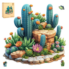 Delobil succulent cactus puzzle with a unique shape for an engaging challenge