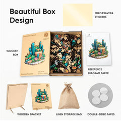 Delobil succulent cactus puzzle 500 pieces promoting extended focus and relaxation