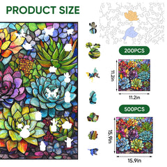 Delobil wooden 500-piece puzzle with unique shapes challenges problem-solving and patience.