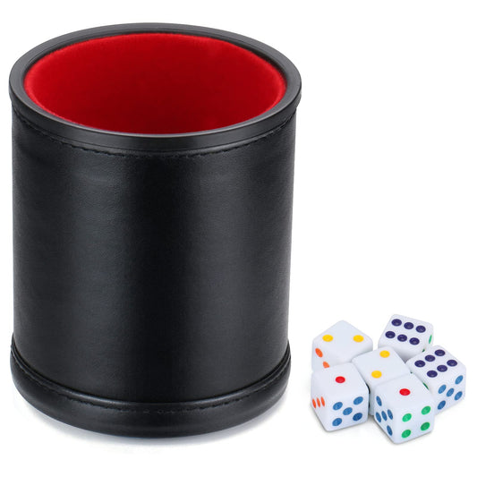 Delta-shop exterior of the felt lined dice cup with luxurious finish for stylish gameplay