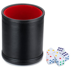 Delta-shop exterior of the felt lined dice cup with luxurious finish for stylish gameplay