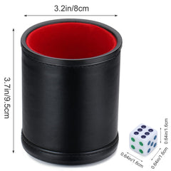 Delta-shop interior of the dice cup in red felt for smooth rolls