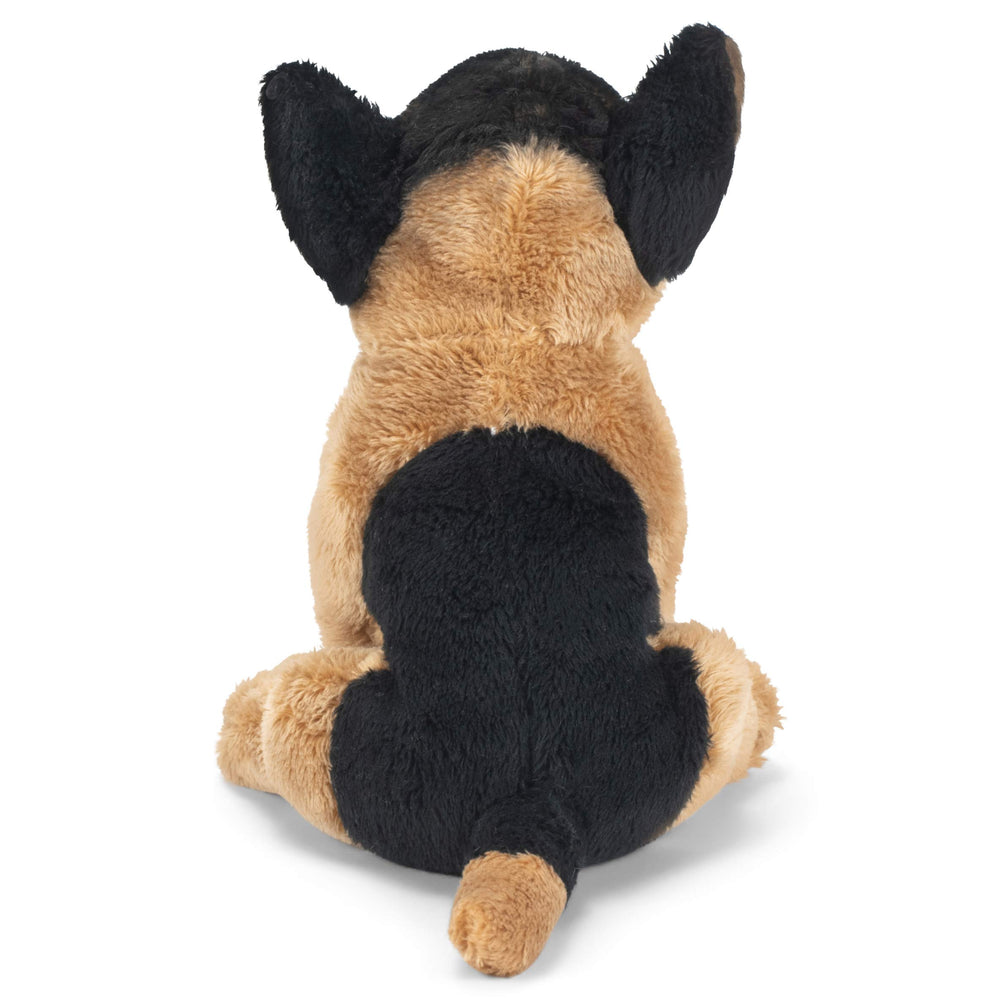 DEMDACO German Shepherd Puppy plush packaging, gift-ready for birthdays and holidays
