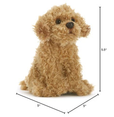 DEMDACO Labradoodle plush with woodland tones, ideal for bedtime routines.