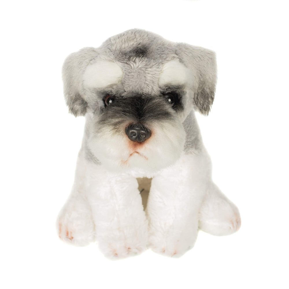 DEMDACO Schnauzer 5.5-inch tall plush for compact kid-friendly display.