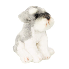 DEMDACO Schnauzer soft fabric texture enhances cuddle-worthy comfort.