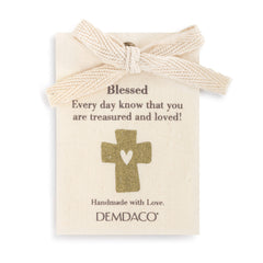 DEMDACO sewn bottom tag Giving Bear shows handmade-with-love detail.