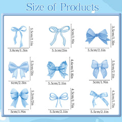 Deorfuy blue bow toppers with patterns enhance themed celebration visuals