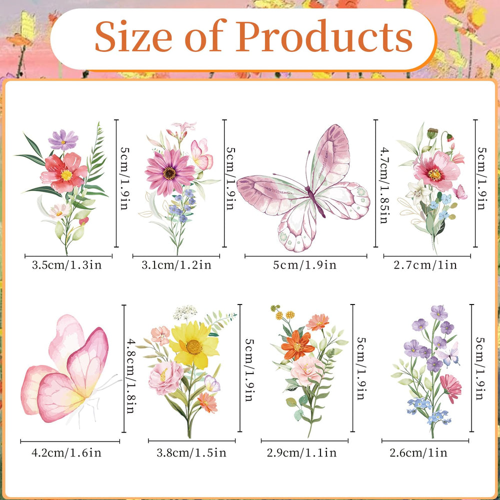 Deorfuy butterfly and flower cupcake toppers add romantic charm to desserts.