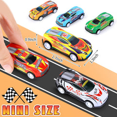 DERTE mini race cars handheld size fits pockets for on-the-go play.