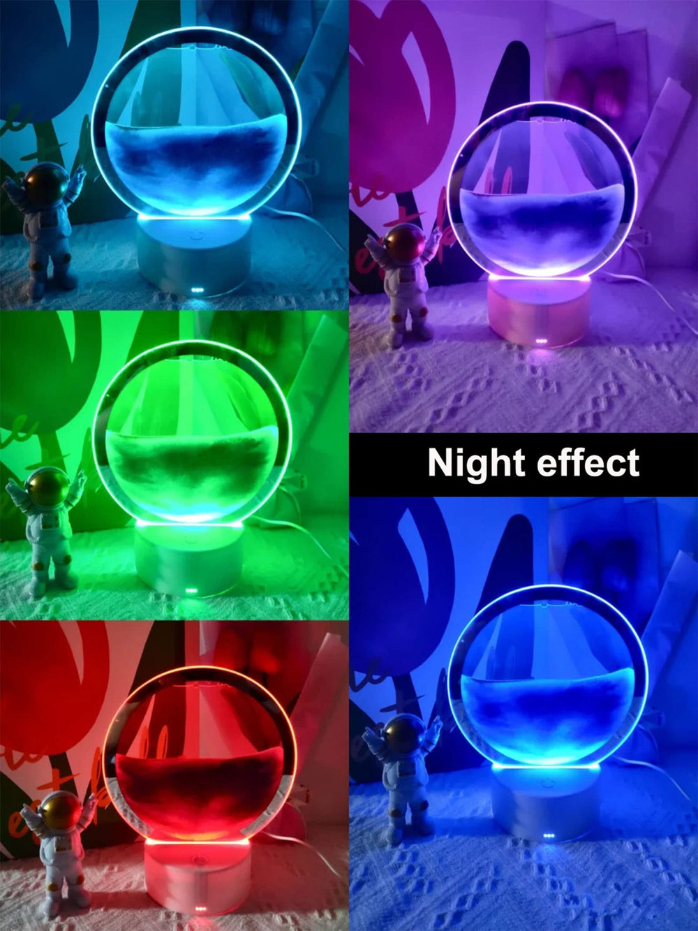 Desniltol blue night light adds calm to bedrooms and workspaces.