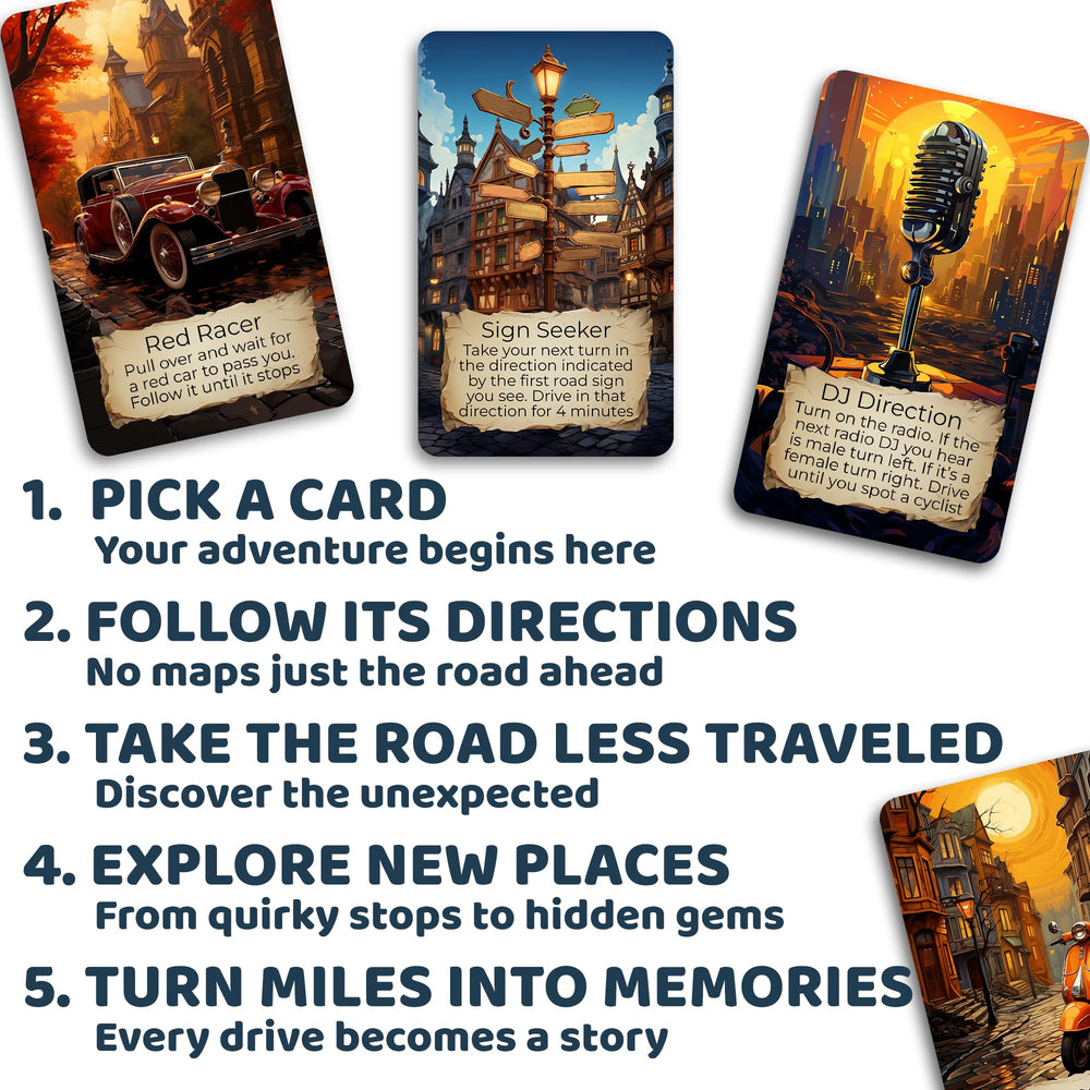 Destination Unknown couple road trip enjoyment with shared surprises and laughs